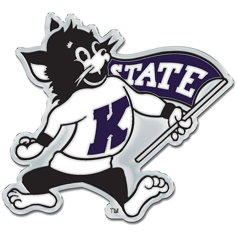WinCraft Kansas State Wildcats Colored Chrome Auto Emblem