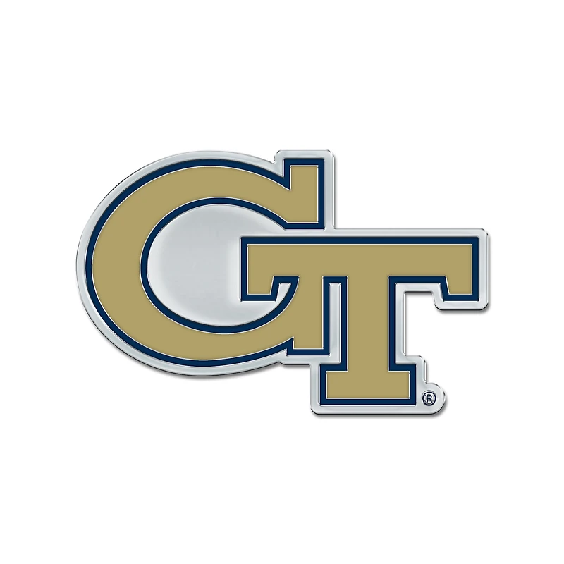 WinCraft Georgia Tech Yellow Jackets Colored Chrome Auto Emblem