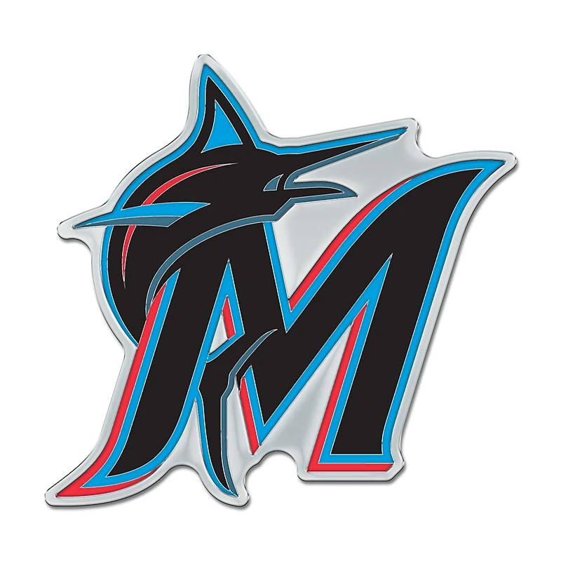 WinCraft Miami Marlins Colored Chrome Auto Emblem