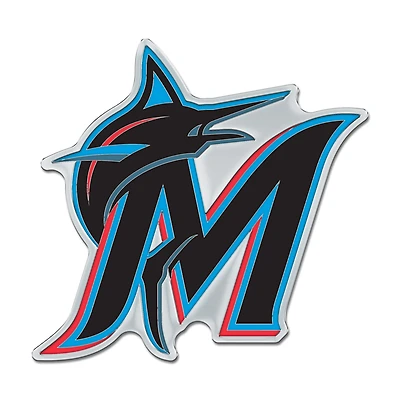 WinCraft Miami Marlins Colored Chrome Auto Emblem
