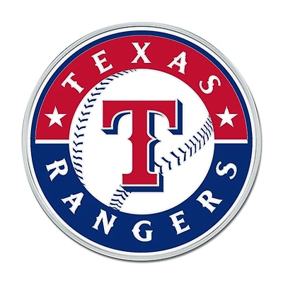 WinCraft Texas Rangers Colored Chrome Auto Emblem