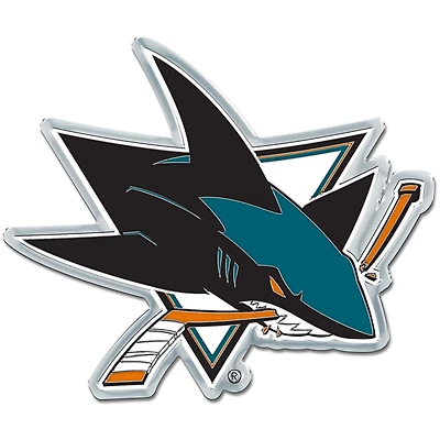WinCraft San Jose Sharks Colored Chrome Auto Emblem