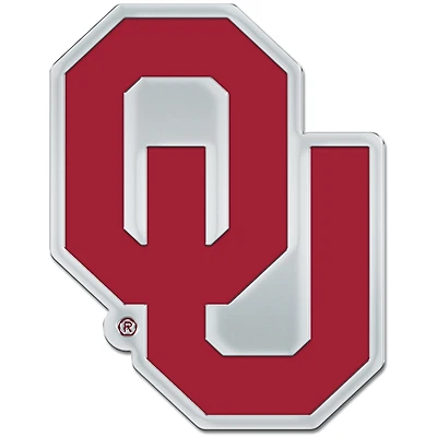 WinCraft Oklahoma Sooners Colored Chrome Auto Emblem