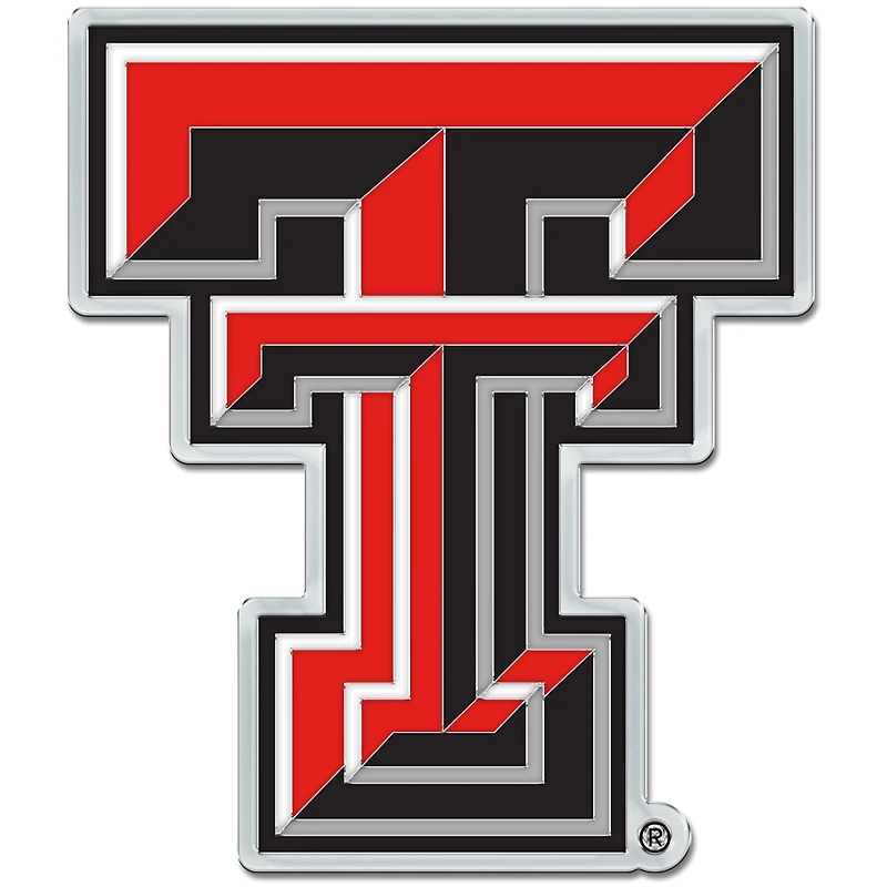 WinCraft Texas Tech Red Raiders Colored Chrome Auto Emblem