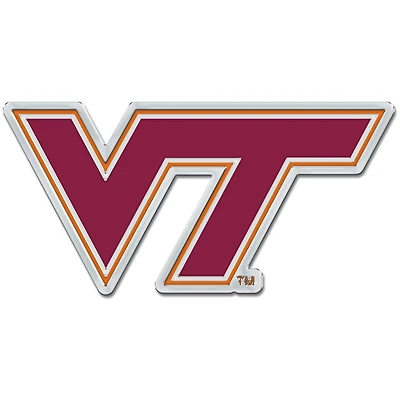 WinCraft Virginia Tech Hokies Colored Chrome Auto Emblem