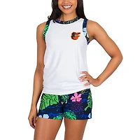 Women's Concepts Sport White Baltimore Orioles Roamer Knit Tank Top & Shorts Set