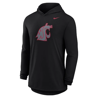 Men's Nike Black Washington State Cougars Color Pop Performance Hoodie Long Sleeve T-Shirt