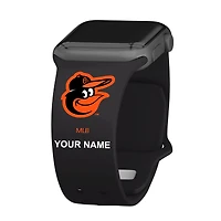Black Baltimore Orioles Personalized Silicone Apple Watch Band