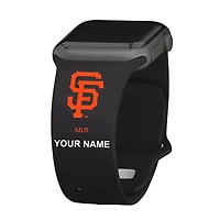 Black San Francisco Giants Personalized Silicone Apple Watch Band