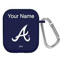 Atlanta Braves Personalized Silicone AirPods Case Cover