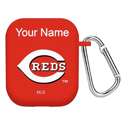 Cincinnati Reds Personalized Silicone AirPods Case Cover
