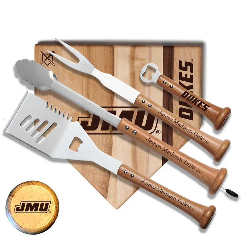 Baseball BBQ  James Madison Dukes 12" Grand Slam Combo Set