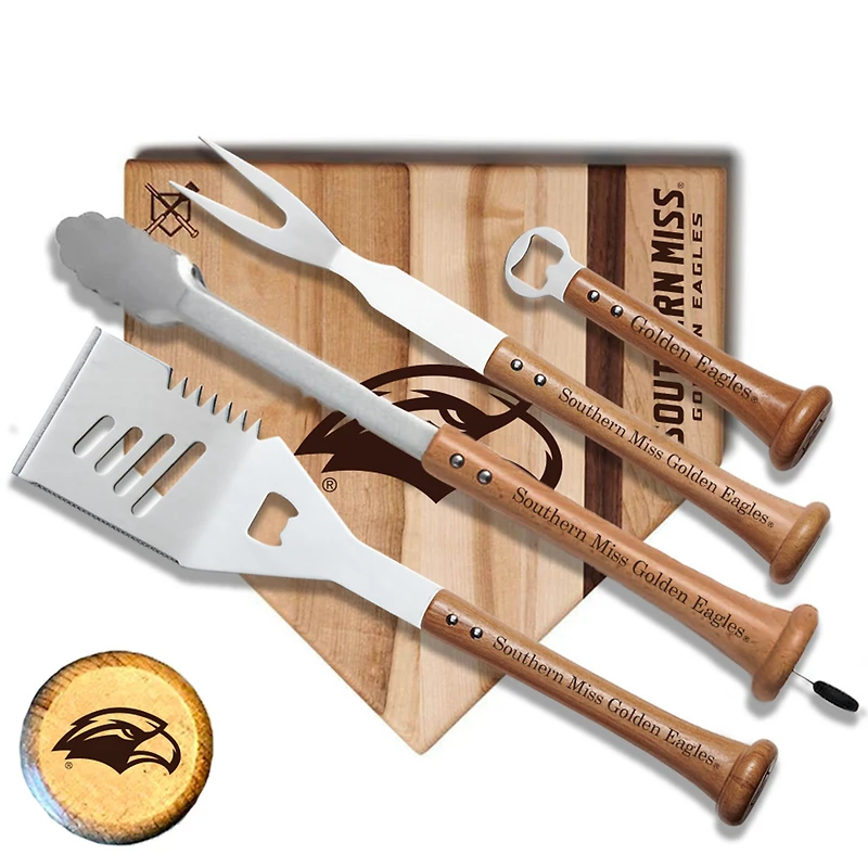 Baseball BBQ  Southern Miss Golden Eagles 12" Grand Slam Combo Set