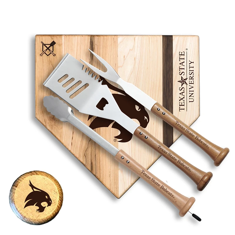 Baseball BBQ  Texas State Bobcats 12" Silver Slugger Combo Set