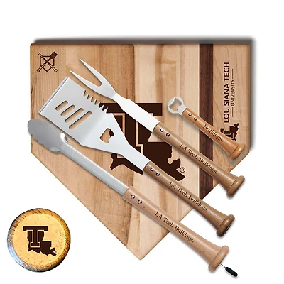 Baseball BBQ  Louisiana Tech Bulldogs 17" Grand Slam Combo Set