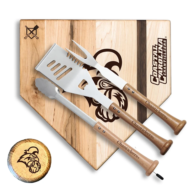 Baseball BBQ  Coastal Carolina Chanticleers 17" Silver Slugger Combo Set