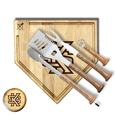 Baseball BBQ  Kennesaw State Owls 17" Trough Grand Slam Combo Set