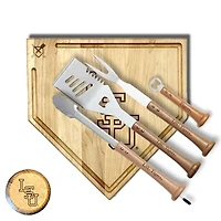 Baseball BBQ  LSU Tigers 17" Trough Grand Slam Combo Set