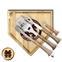 Baseball BBQ  Mississippi State Bulldogs 17" Trough Grand Slam Combo Set