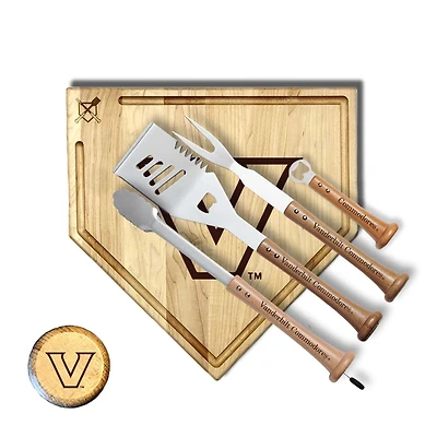 Baseball BBQ  Vanderbilt Commodores 17" Trough Grand Slam Combo Set