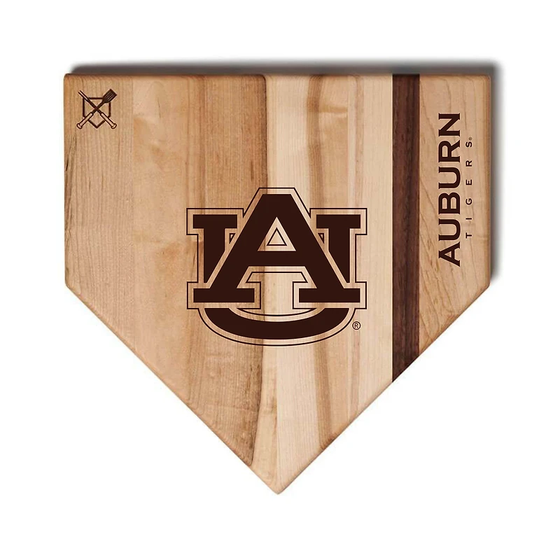 Baseball BBQ  Auburn Tigers 12" x 12" Home Plate Cutting Board