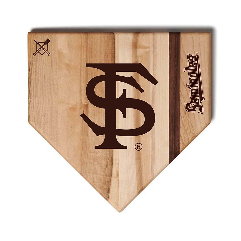 Baseball BBQ  Florida State Seminoles 12" x 12" Home Plate Cutting Board