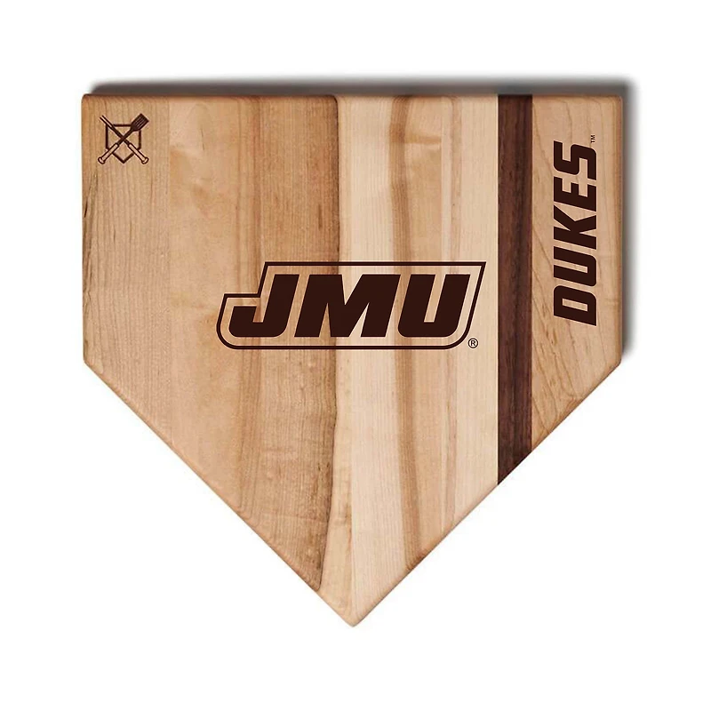 Baseball BBQ  James Madison Dukes 12" x 12" Home Plate Cutting Board