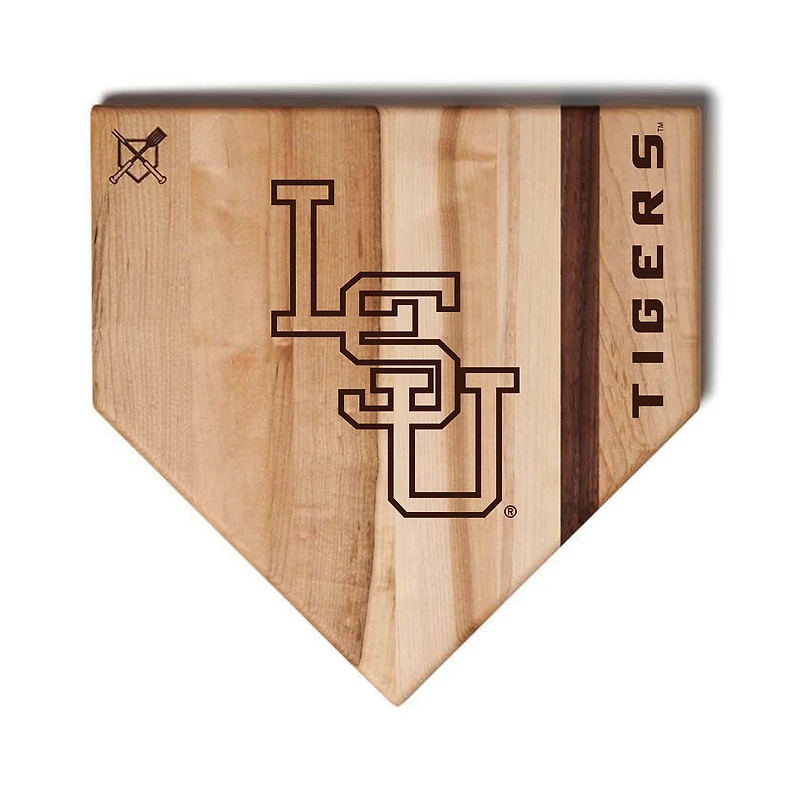 Baseball BBQ  LSU Tigers 12" x 12" Home Plate Cutting Board