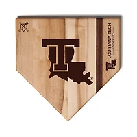 Baseball BBQ  Louisiana Tech Bulldogs 12" x 12" Home Plate Cutting Board