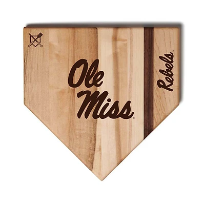 Baseball BBQ  Ole Miss Rebels 12" x 12" Home Plate Cutting Board