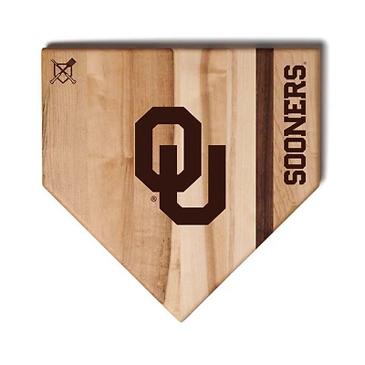 Baseball BBQ  Oklahoma Sooners 12" x 12" Home Plate Cutting Board