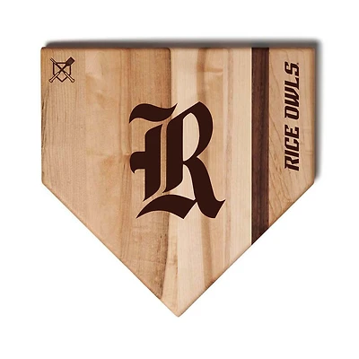Baseball BBQ  Rice Owls 12" x 12" Home Plate Cutting Board