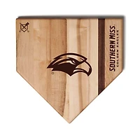 Baseball BBQ  Southern Miss Golden Eagles 12" x 12" Home Plate Cutting Board