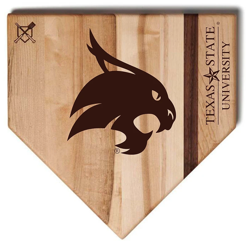 Baseball BBQ  Texas State Bobcats 17" x 17" Home Plate Cutting Board