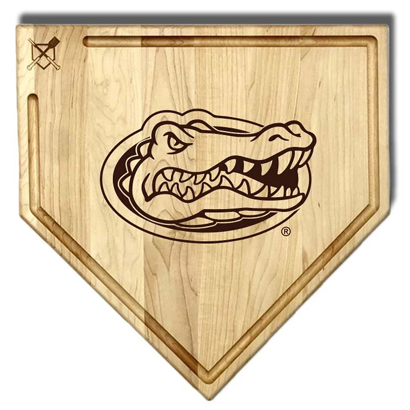 Baseball BBQ  Florida Gators 17" x 17" Home Plate Cutting Board With Trough