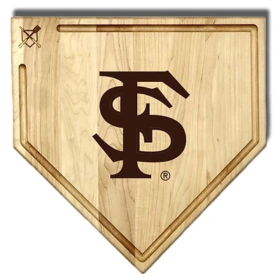 Baseball BBQ Florida State Seminoles 17" x 17" Home Plate Cutting Board With Trough