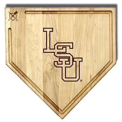 Baseball BBQ LSU Tigers 17" x 17" Home Plate Cutting Board With Trough