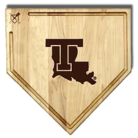 Baseball BBQ  Louisiana Tech Bulldogs 17" x 17" Home Plate Cutting Board With Trough