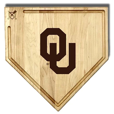 Baseball BBQ Oklahoma Sooners 17" x 17" Home Plate Cutting Board With Trough