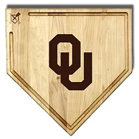 Baseball BBQ  Oklahoma Sooners 17" x 17" Home Plate Cutting Board With Trough