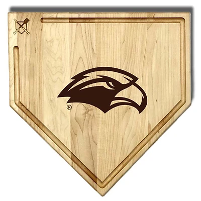 Baseball BBQ  Southern Miss Golden Eagles 17" x 17" Home Plate Cutting Board With Trough
