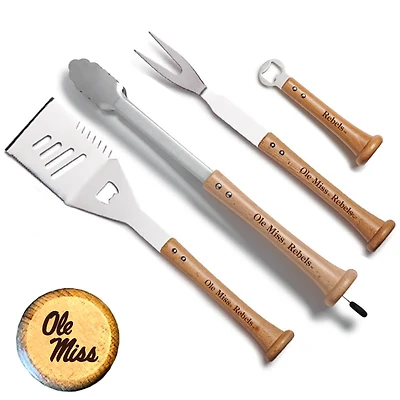 Baseball BBQ  Ole Miss Rebels Home Run Grill Set