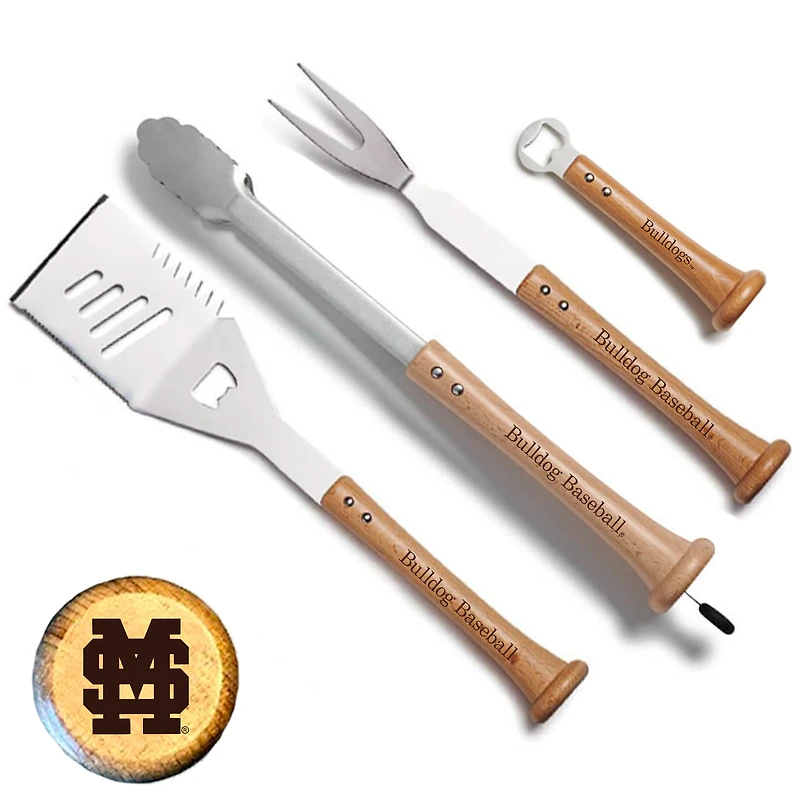 Baseball BBQ  Mississippi State Bulldogs Home Run Grill Set
