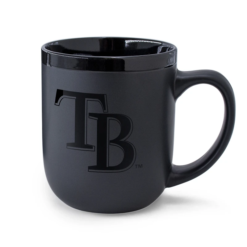 WinCraft Tampa Bay Rays 17oz. Black Tonal Ceramic Mug