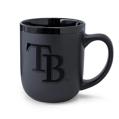 WinCraft Tampa Bay Rays 17oz. Black Tonal Ceramic Mug