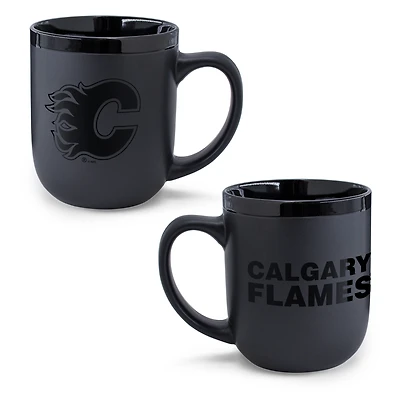 WinCraft Calgary Flames 17oz. Black Tonal Ceramic Mug