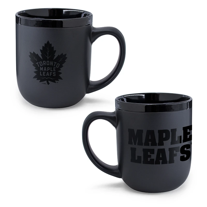 WinCraft Toronto Maple Leafs 17oz. Black Tonal Ceramic Mug
