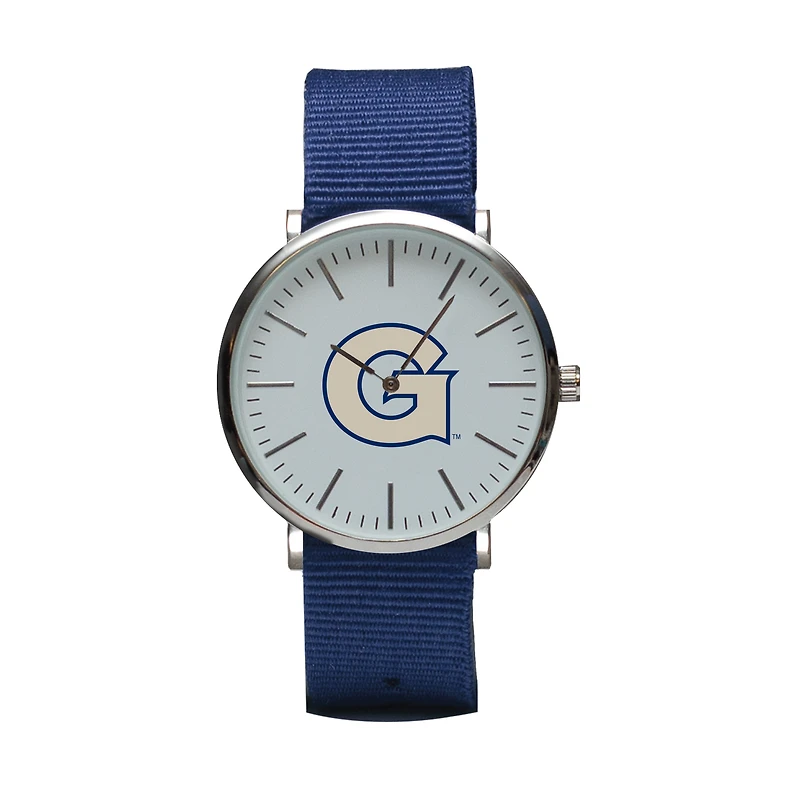 Navy Georgetown Hoyas Stitch Nylon Strap Watch