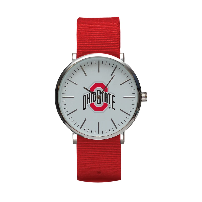 Scarlet Ohio State Buckeyes Stitch Nylon Strap Watch