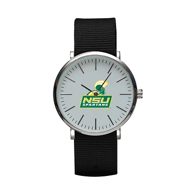 Black Norfolk State Spartans Stitch Nylon Strap Watch